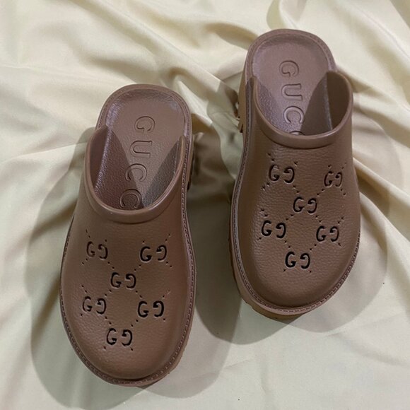 Gucci Brown Slide Sandals - Picture 2 of 10